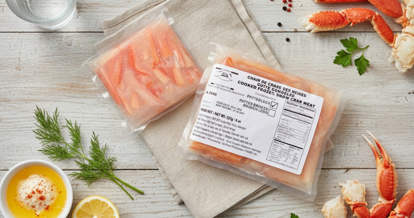 Cooked Frozen Snow Crab Meat